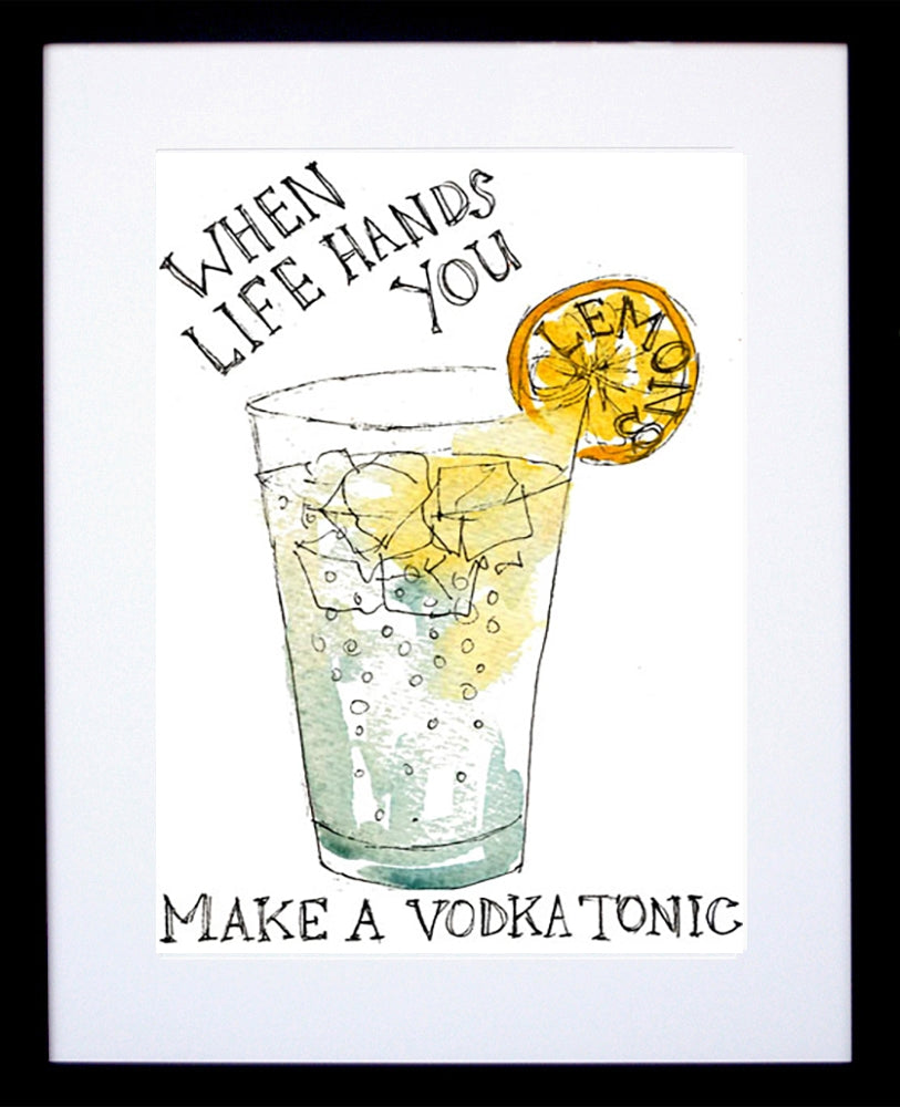 Drinks Vodka - Vodka and Lemons Frame Black