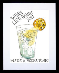 Drinks Vodka - Vodka and Lemons Frame Black