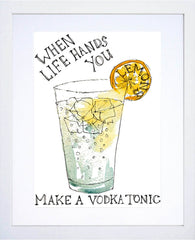Drinks Vodka - Vodka And Lemons White Frame