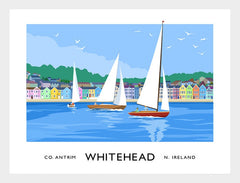 Co Antrim - Whitehead Seafront Frame Black 70x50