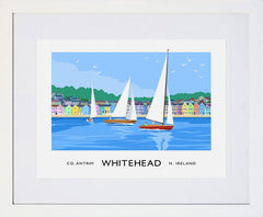 Co Antrim - Whitehead Seafront Frame Black 40x30 With Mount