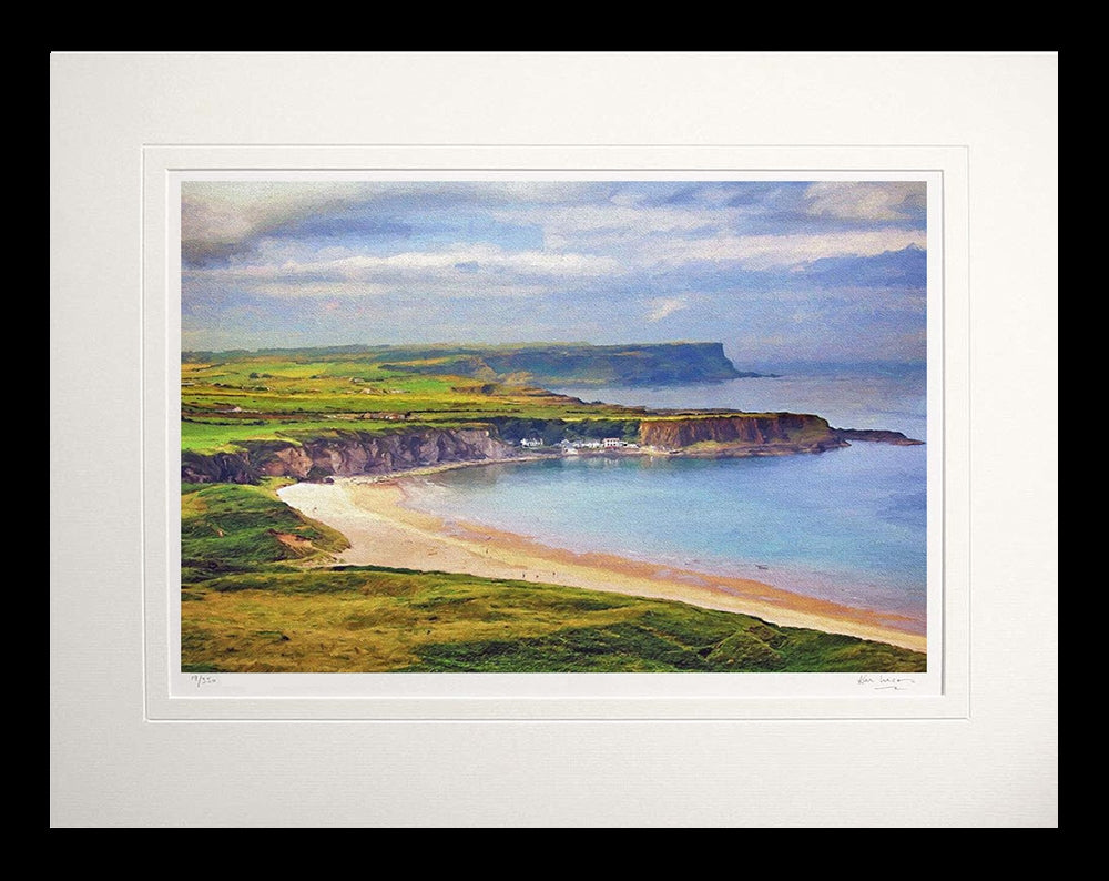 Co Antrim - Whitepark Bay and Benbane Head Flat Black Frame