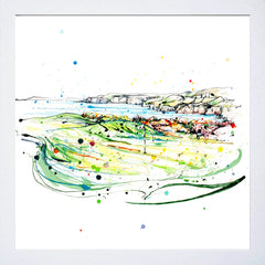 Print Open Edition Golf - Royal Portrush Whiterocks-30 x 30-White Box Frame (No Mount)