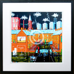 Print - White Trash-40 x 40-Black Box Frame