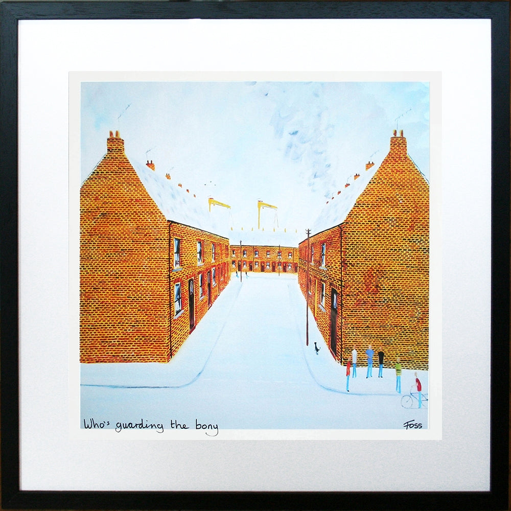 Who's Guarding the Bony? Framed 40 x 40