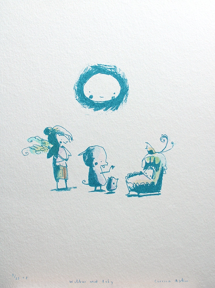 Wilbur And Baby Unframed