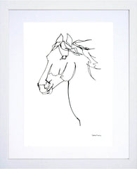 Animals Horse - Wild Horse White Frame