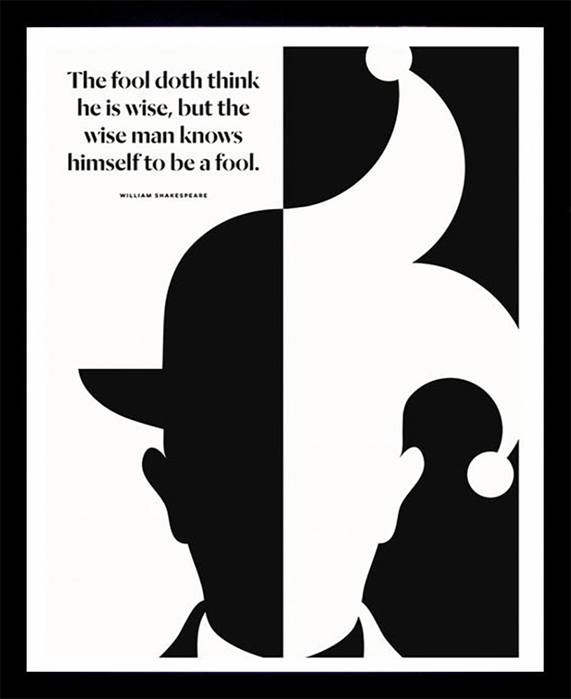 William Shakespeare - Fool-28 x 35.5-Black Box Frame