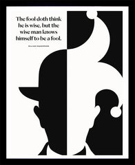 William Shakespeare - Fool-28 x 35.5-Black Box Frame