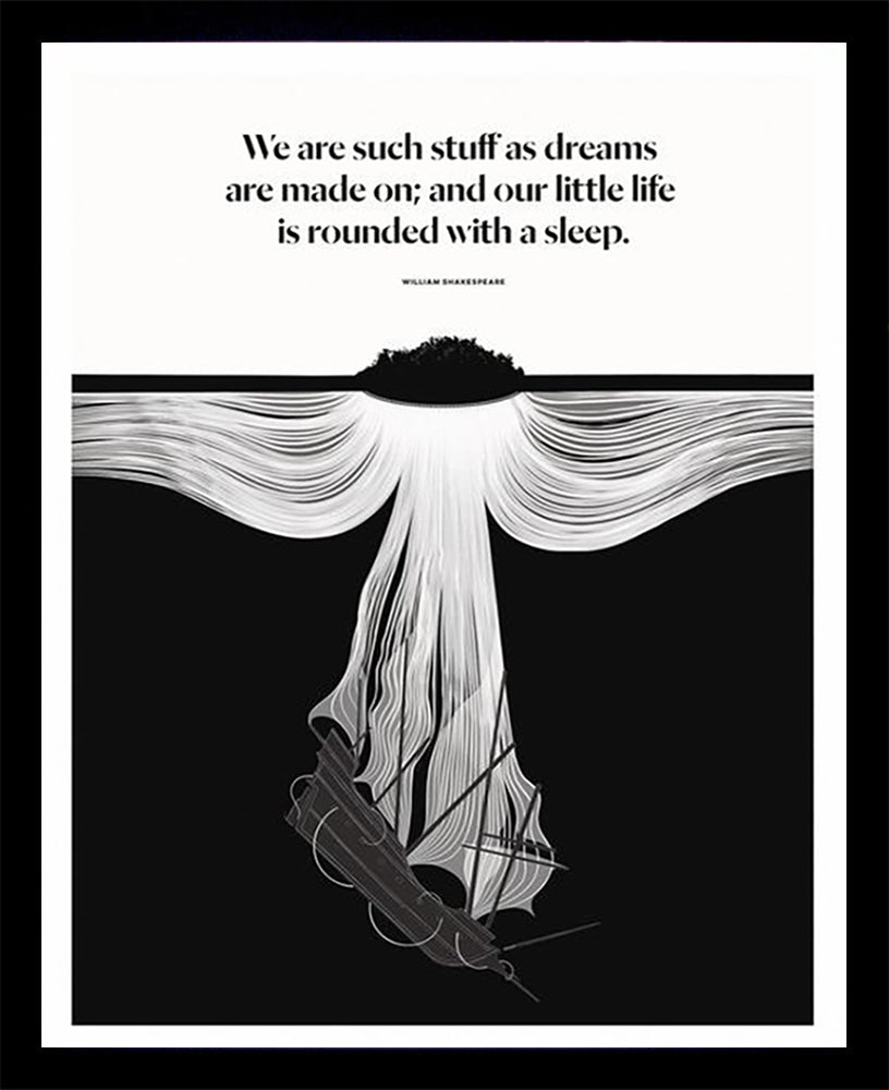 William Shakespeare - Dreams Black Box Frame
