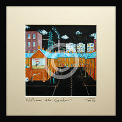 Print - William The Conker 15 x 15-Small Flat Black Frame