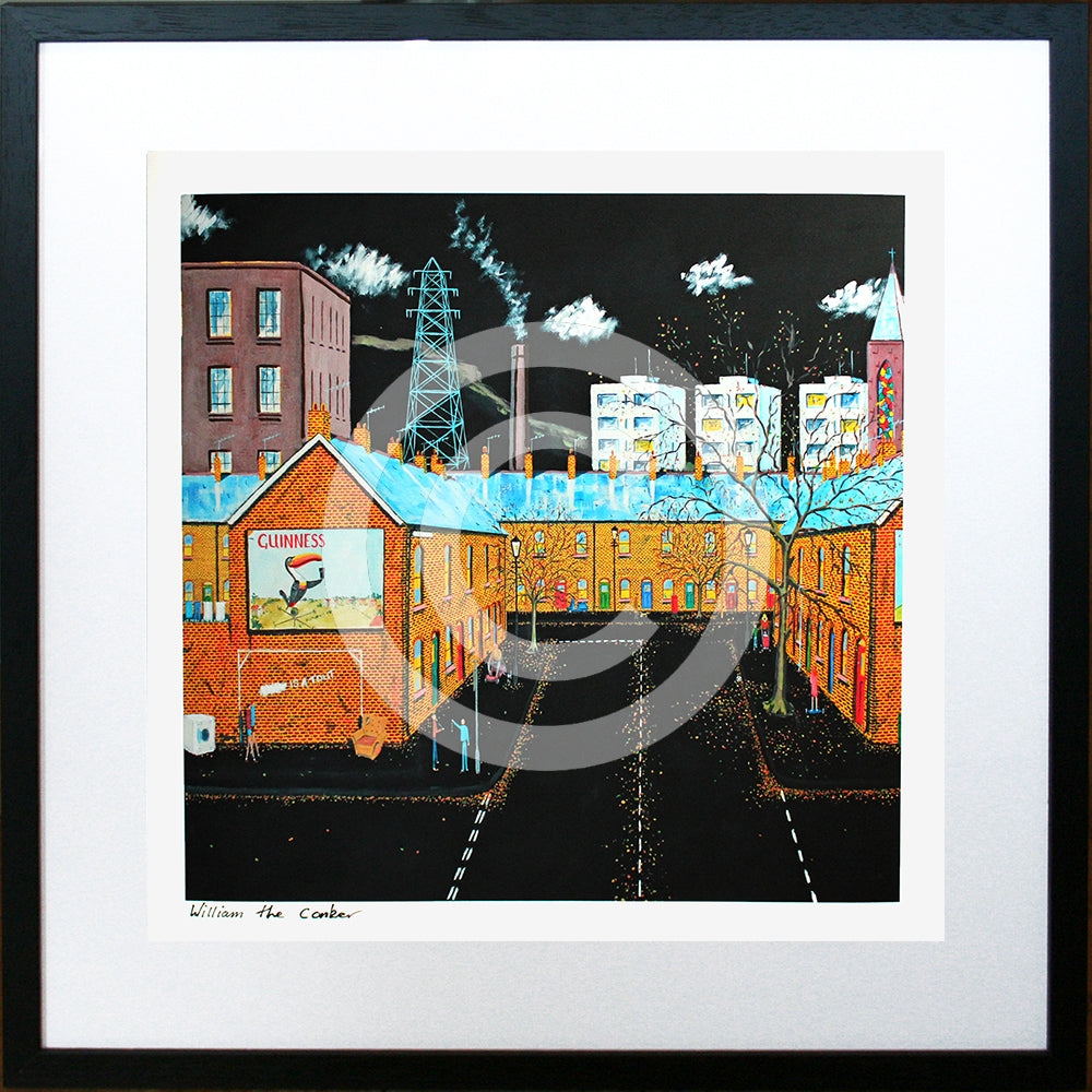 Print - William The Conker 40 x 40-Black Box Frame