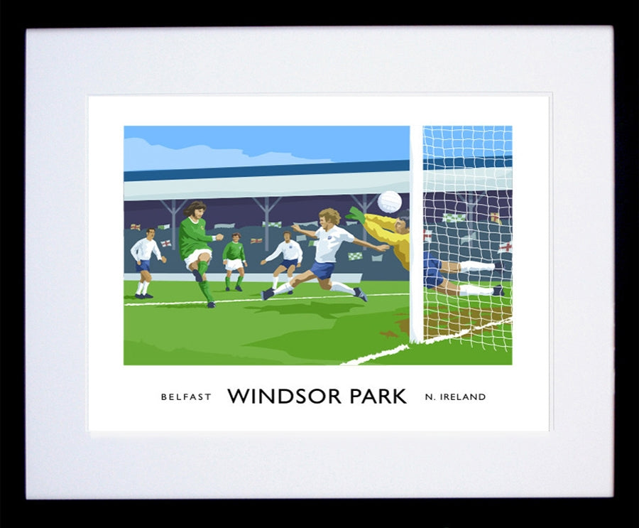 Belfast - Windsor Park Frame Black 40x30 withmount