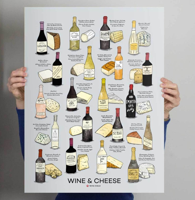 Wine And Cheese In Grey