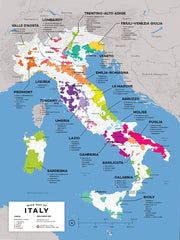 Wine Map Of Italy Unframed
