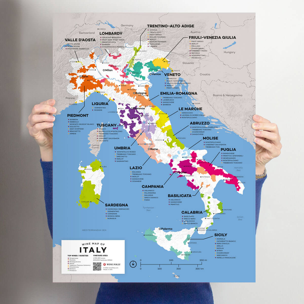 Wine Map - Italy