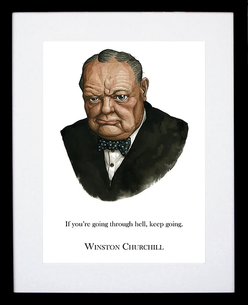 Other - Winston Churchill Quote Black Frame