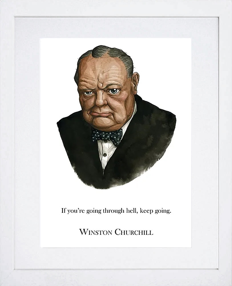 Other - Winston Churchill Quote White Frame