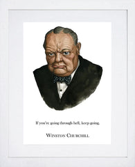 Other - Winston Churchill Quote White Frame