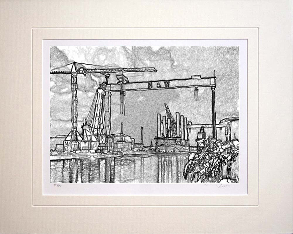 Belfast - Winter at the Yard Unframed 36X30