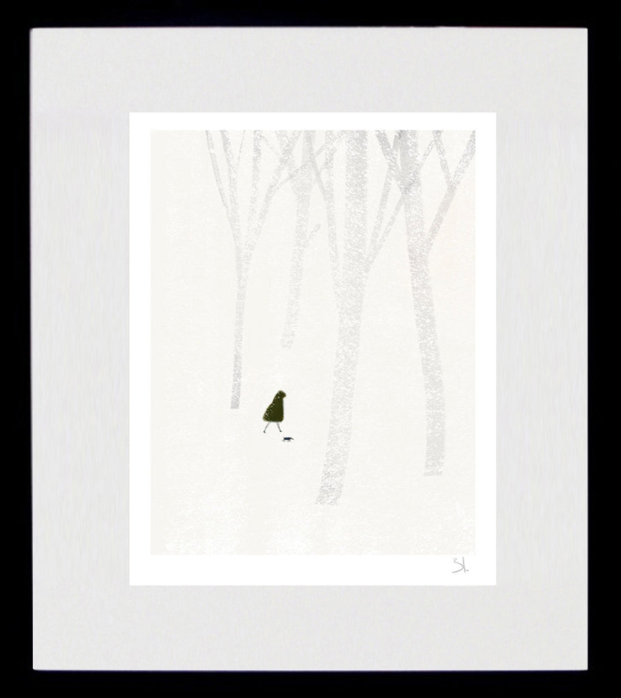 Winter Stroll Black Frame