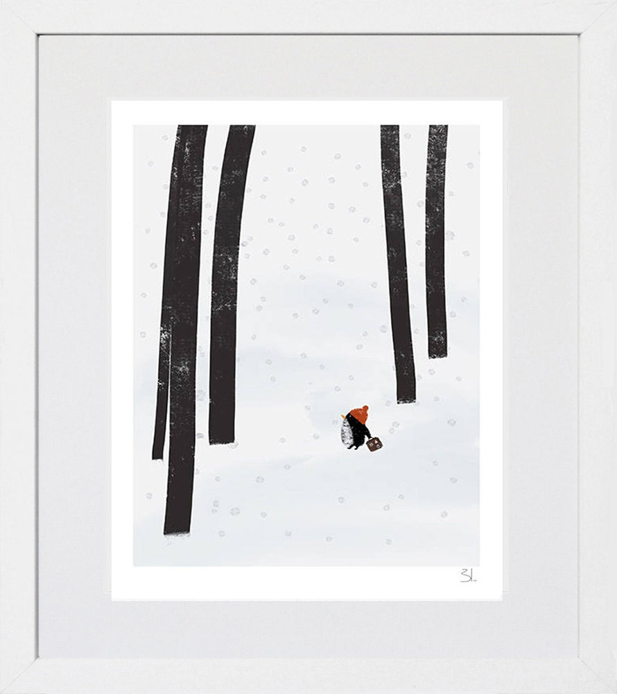 Winter Tourist White Frame