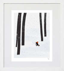 Winter Tourist White Frame