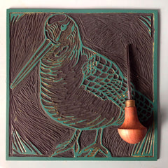 Lino Print - Woodcock