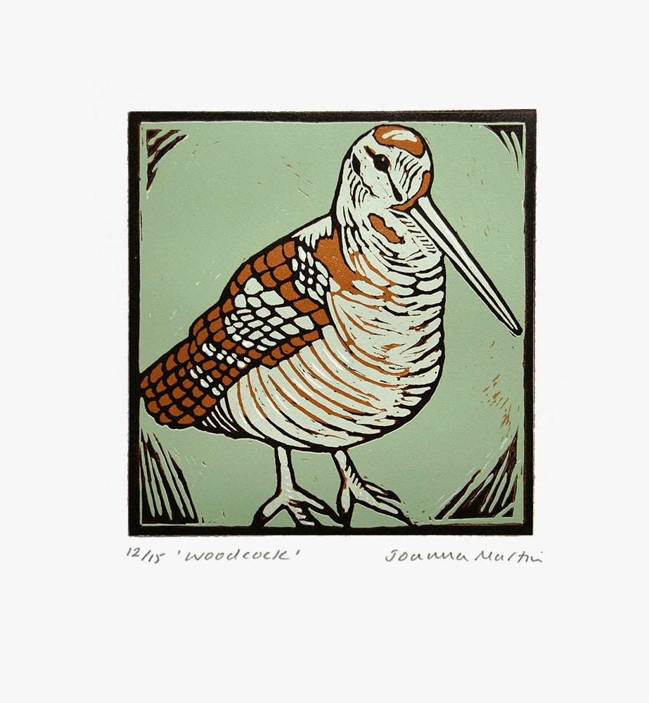 Lino Print - Woodcock Unframed