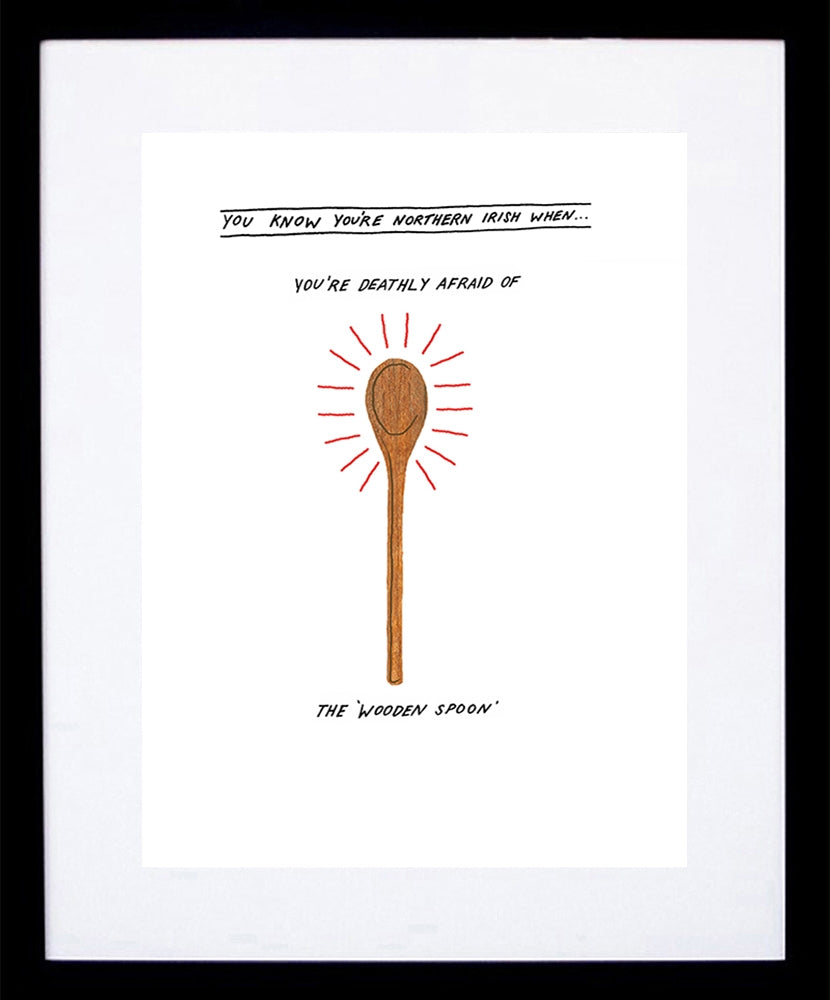 Northern Irish - Wooden Spoon Black Frame