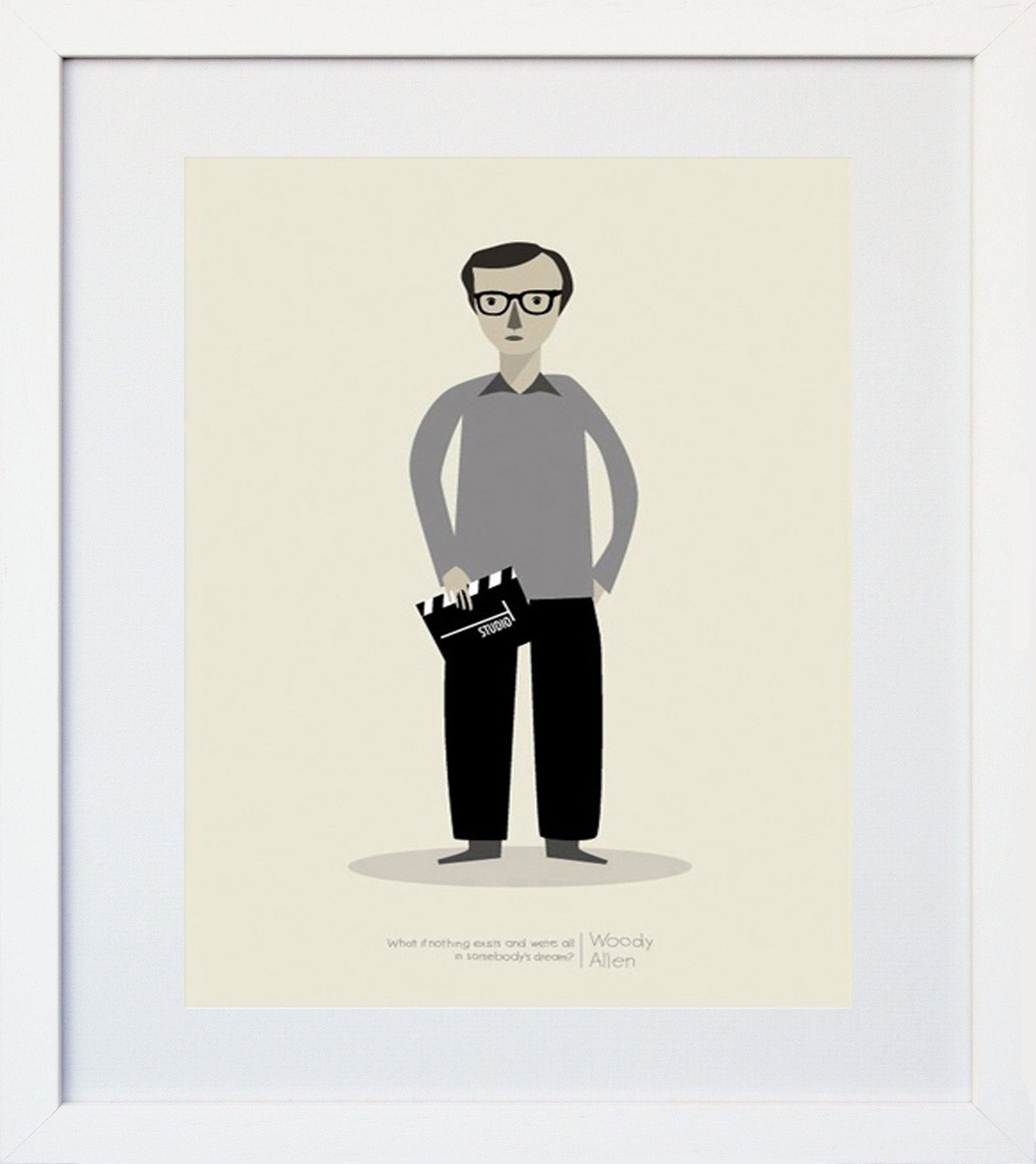 Woody Allen White Frame