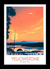National Park - Yellowstone Black Frame
