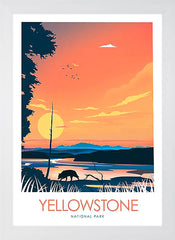 National Park - Yellowstone White Frame