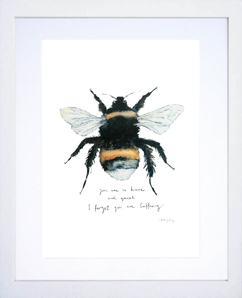 Animals Insect - You are so Brave White Frame