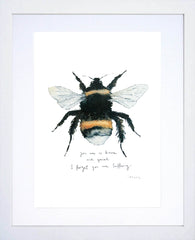 Animals Insect - You are so Brave White Frame