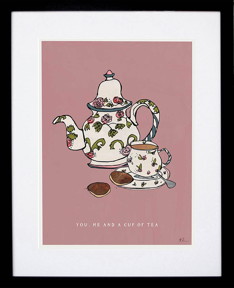 You, Me And A Cuppa Tea Black Frame