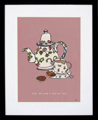 You, Me And A Cuppa Tea Black Frame