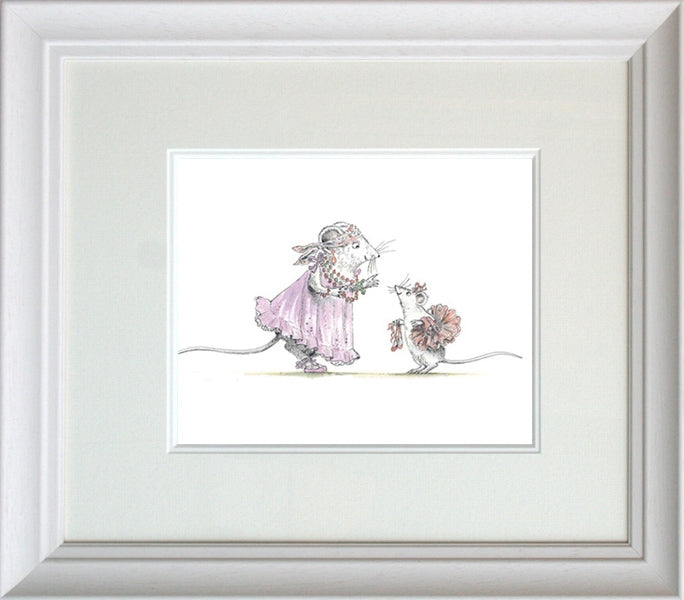 Miss Lily Tells Angelina That She Is A Good Little Dancer Artist Proof-Available In One Size Only-Framed