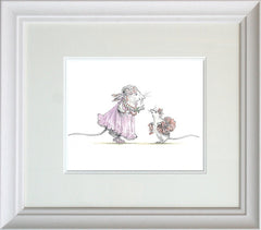 Miss Lily Tells Angelina That She Is A Good Little Dancer Artist Proof-Available In One Size Only-Framed