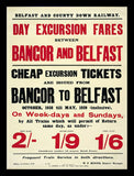 Ireland Co Down - Train Timetable - Belfast and Bangor (FB) 30x40