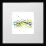 Print Open Edition Golf - Royal Co Down Ninth Hole-12 x 12-Small Flat Black Frame
