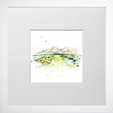 Print Open Edition Golf - Royal Co Down Ninth Hole-12 x 12-Small Flat White Frame