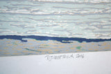 Linocut Print - Bourbon Over The Bay Back From The USA, 2016 - Limited Edition