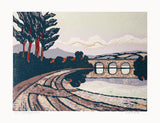 Linocut Print - Downshire Bridge, Dundrum 2008 - Limited Edition
