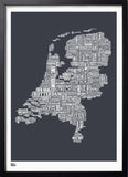 Map - Netherlands in Slate