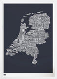 Map - Netherlands in Slate