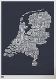 Map - Netherlands in Slate