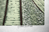 Linocut Print - Belfast Queen's Bridge In The 60's 2006 - Limited Edition
