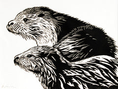 Sea Otter With Cub