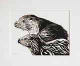 Sea Otter With Cub